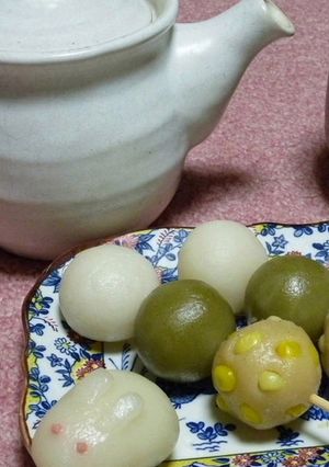 団子三兄弟でお月見-レシピのメイン写真