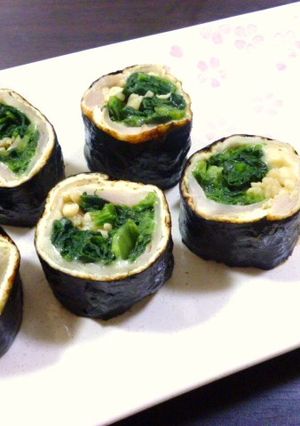 岩下の新生姜で、お弁当におかず海苔巻き♪-レシピのメイン写真