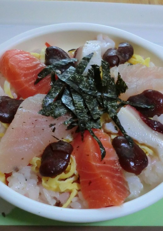 しょうゆ豆入りちらし寿司-レシピのメイン写真