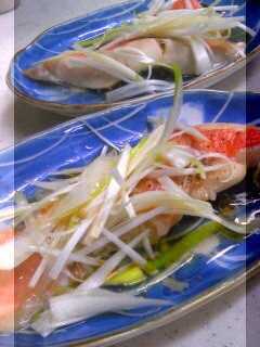 白身魚の酒蒸し 灼熱の胡麻油で-レシピのメイン写真