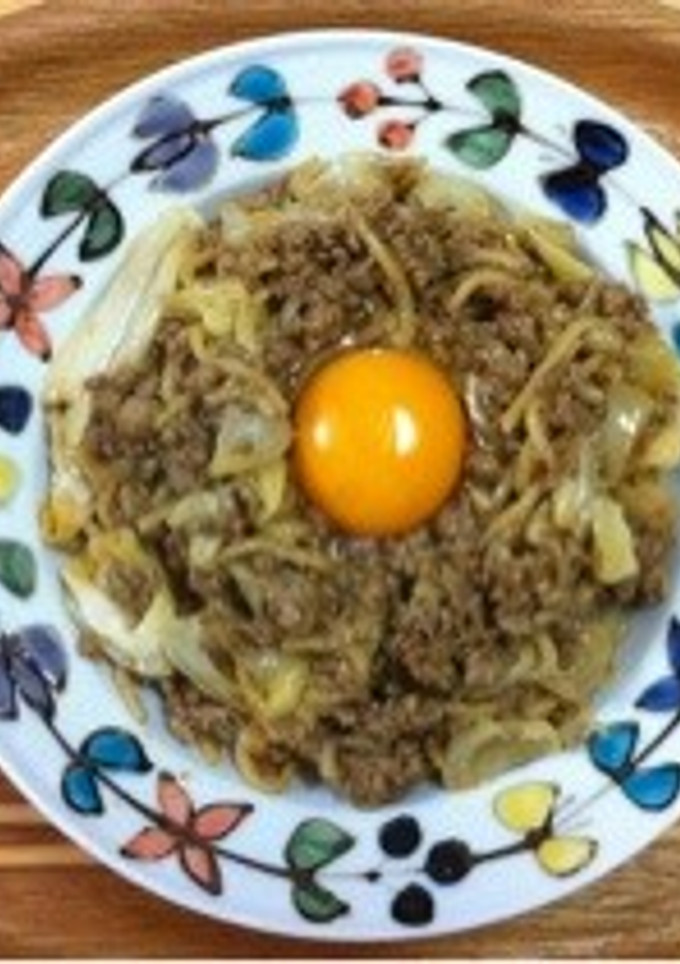 簡単☆食欲増☆きゃべつそぼろあん焼きそば-レシピのメイン写真