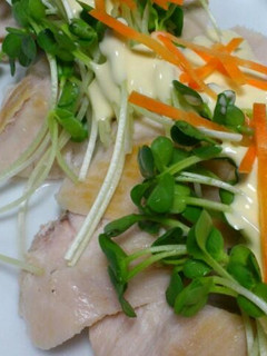 ふんわり塩鶏の柚子こしょうマヨソース-レシピのメイン写真
