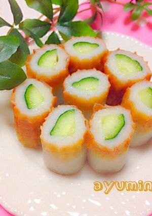 キャラ弁やお弁当に♡きゅうりちくわ♡-レシピのメイン写真
