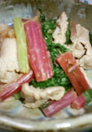 豚肉とスイスチャードの辛子和え-レシピのメイン写真