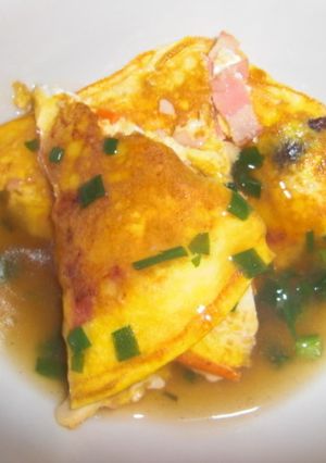 身近な材料で・卵焼きのあんかけ-レシピのメイン写真