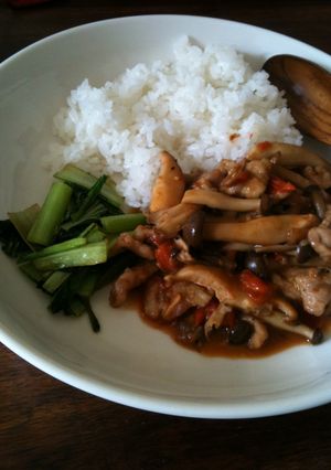 いろいろきのこと豚肉のトマトごはん-レシピのメイン写真