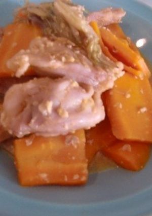 鶏のみそ漬けとみょうがの煮物-レシピのメイン写真