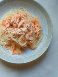 和えるだけ、冷製ツナキムチのパスタ-レシピのメイン写真