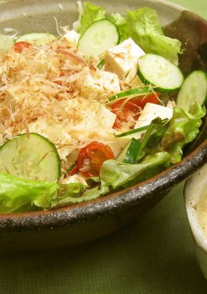 ☆ゴマドレがうまい!豆腐のサラダ☆-レシピのメイン写真