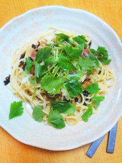 野菜と納豆の和風冷製パスタ-レシピのメイン写真
