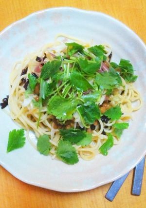 野菜と納豆の和風冷製パスタ-レシピのメイン写真