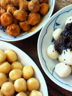 お豆腐と豆乳で揚げ団子風+2色団子☆-レシピのメイン写真