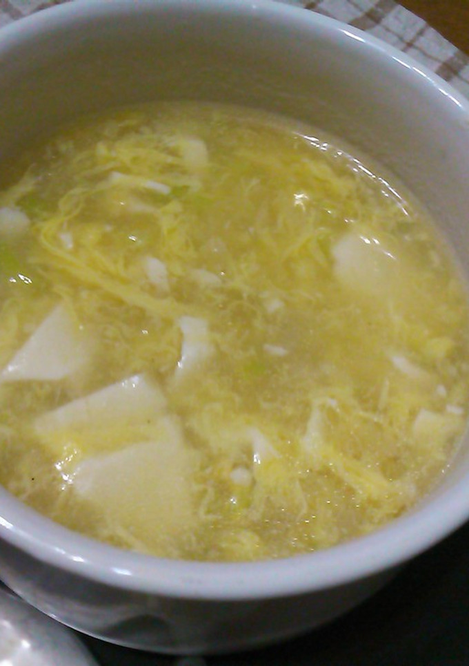 ネギと豆腐のとろとろ卵スープ-レシピのメイン写真
