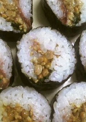 余ったごはんで海苔巻★納豆×梅×大葉-レシピのメイン写真