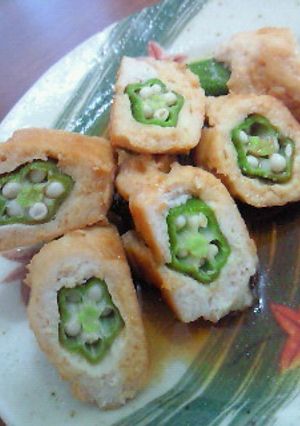 切り口が可愛い☆鶏挽肉のオクラ巻-レシピのメイン写真