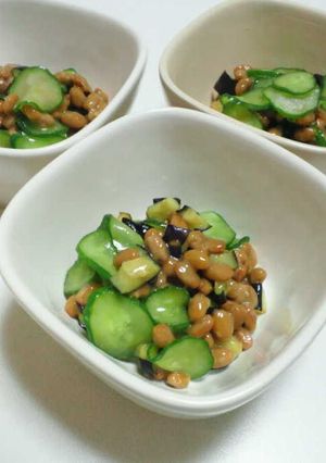 茄子とキュウリの納豆和え-レシピのメイン写真