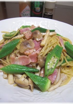 オクラのバター醤油パスタ-レシピのメイン写真