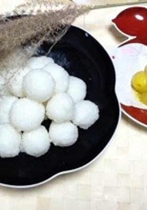 十五夜お月見団子おにぎりと変わり黄色団子-レシピのメイン写真