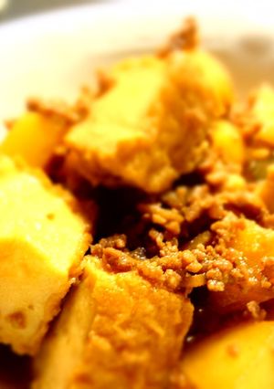 ジャガイモと厚揚げと牛肉のそぼろ煮-レシピのメイン写真