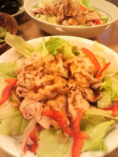 豚しゃぶサラダに玉ねぎドレッシング-レシピのメイン写真
