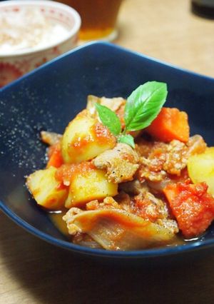 トマト缶でだしいらず♪トマト肉じゃが♪-レシピのメイン写真