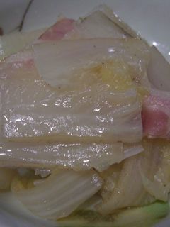 白菜とベーコンの酒蒸し-レシピのメイン写真