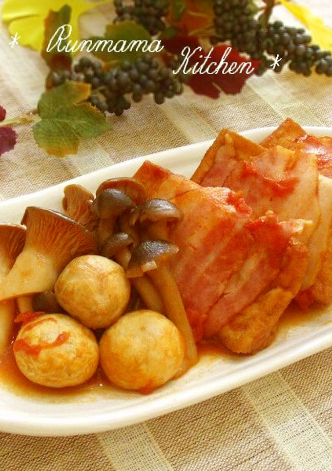✽秋キノコと厚揚げのトマト煮✽-レシピのメイン写真