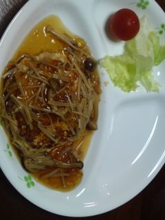 ヘルシー☆和風ハンバーグのキノコあんかけ-レシピのメイン写真