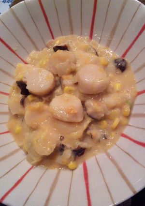 簡単！ホタテきのこ白菜の和風クリーム煮-レシピのメイン写真