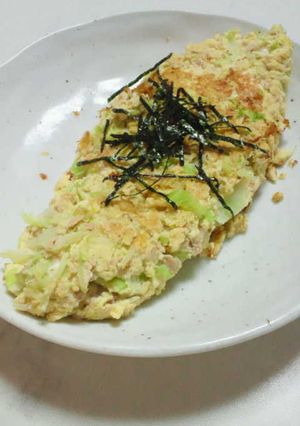 キャベツとツナの和風オムレツ-レシピのメイン写真