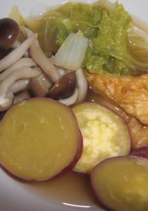 ほっこり・秋の煮物（さつまいも・しめじ）-レシピのメイン写真