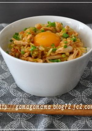 ささみとキャベツのコチュたま丼-レシピのメイン写真