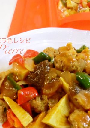 ルクエで＊肉団子と野菜のトマトあんかけ-レシピのメイン写真