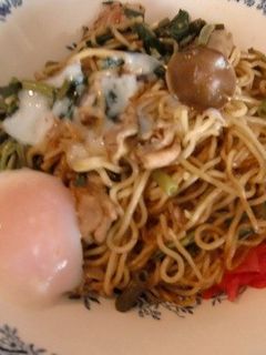 空芯菜とシメジの焼きそば作りました♬-レシピのメイン写真