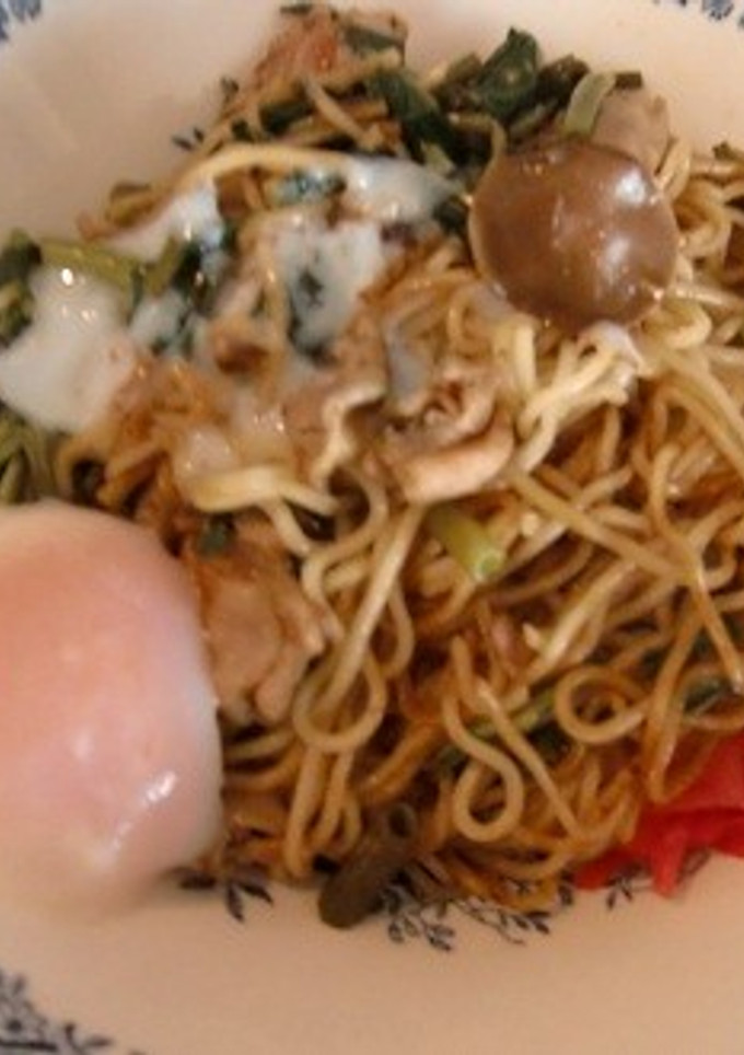 空芯菜とシメジの焼きそば作りました♬-レシピのメイン写真