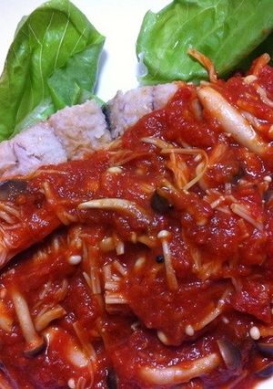 秋刀魚のスパイシーキノコトマトソース-レシピのメイン写真