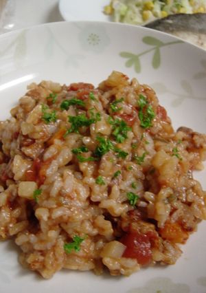 トマトと牛肉の簡単リゾット♪-レシピのメイン写真