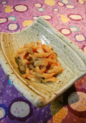 作り置きＯＫ♪鶏皮のピリ辛ポン酢和え✿-レシピのメイン写真