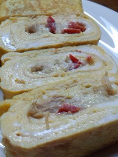 チーズがとろ〜りツナトマト卵焼き-レシピのメイン写真