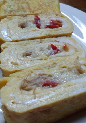 チーズがとろ〜りツナトマト卵焼き-レシピのメイン写真