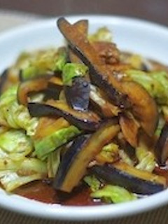 ナスとキャベツと豚肉の味噌炒め-レシピのメイン写真