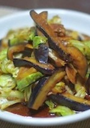 ナスとキャベツと豚肉の味噌炒め-レシピのメイン写真