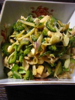 ゴーヤと鶏皮の炒め物♪-レシピのメイン写真