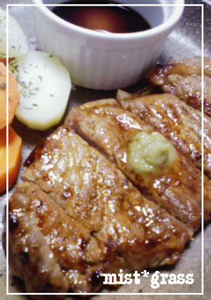 牛肉　わさび醤油　ステーキ♡-レシピのメイン写真