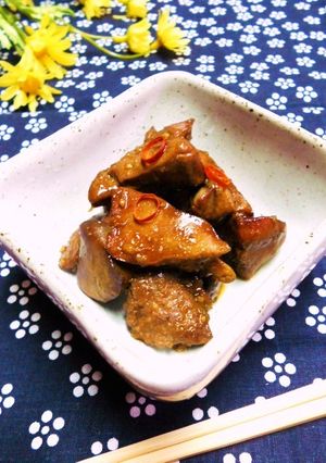 鶏レバーのピリッと甘辛-レシピのメイン写真