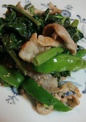 空芯菜・ピーマンの豚コマ炒め-レシピのメイン写真