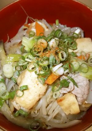 ヘルシー☆厚揚げと野菜のポン酢丼-レシピのメイン写真