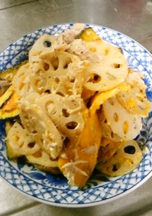 カボチャとレンコンのツナサラダ-レシピのメイン写真