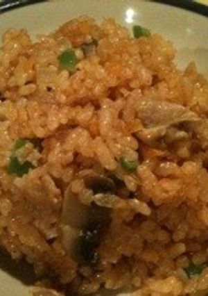 炊飯器でチキンライス風ピラフ-レシピのメイン写真