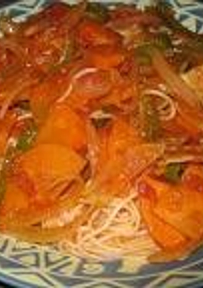 トマト缶でうどん炒め-レシピのメイン写真